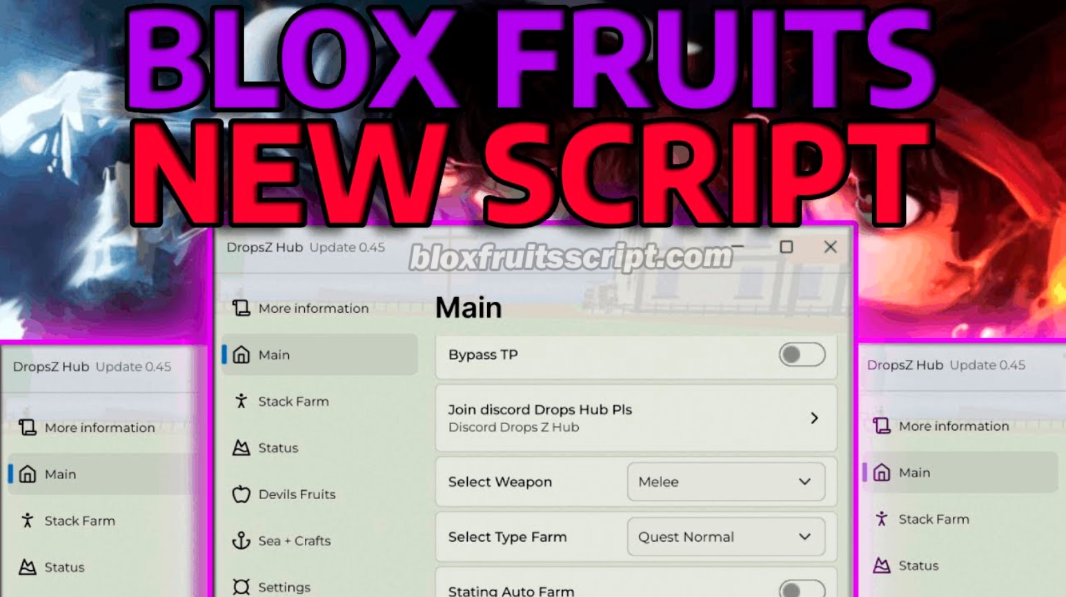 Blox Fruits Script DropsZ script menu