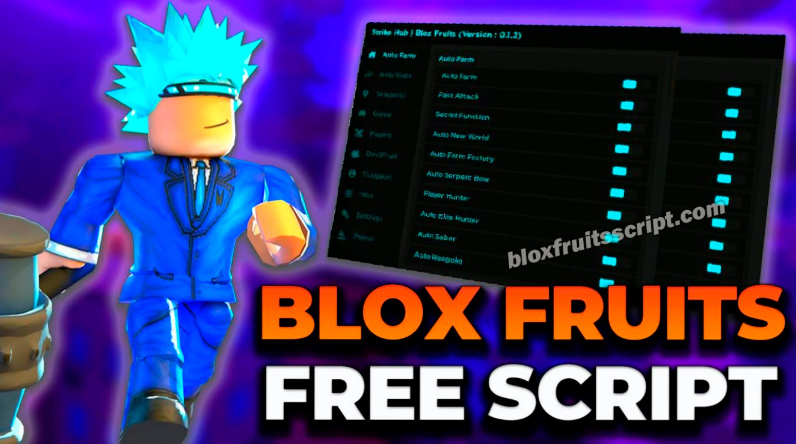 Blox Fruits Script Strike Hub script menu